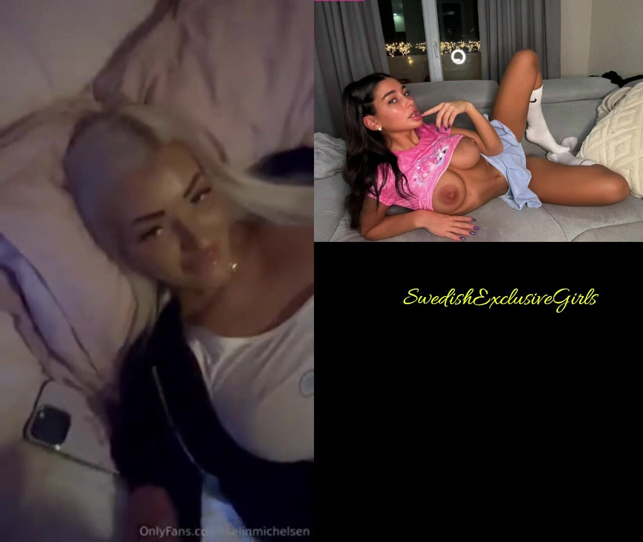 Norwegian Babe Iselin Michelsen Blowjob in bed