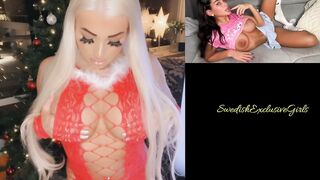 Norwegian Iselin Michelsen Christmas Big ass & pussy tease