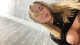 Emma Wallerström Having some fun in the school toilet