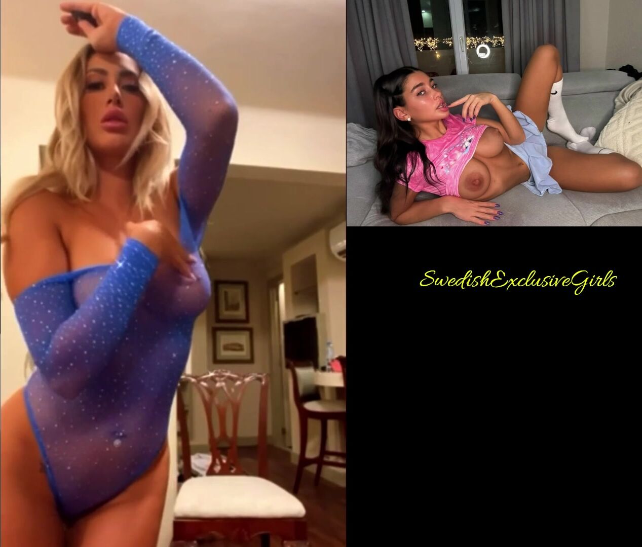 Swedish Paradise Hotel Star Josie Capllonch showing her big tits