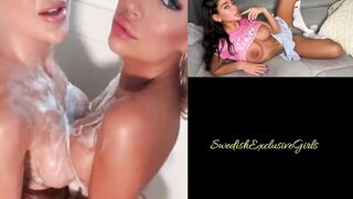 Norwegian Ex On The Beach Star Johanne Nordeng Lesbian naked shower fun