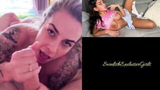 Norwegian Babe Rainbow hot blowjob & facial cumshot