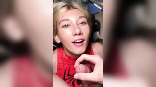 Lexi Rae (aka Lexiraexxx) - Spidergirl Cosplay Masturbation, Blowjob, and Facial