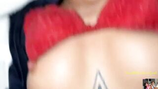 Swedish Tattooed Babe giving Blowjob outside & pussy masturbation