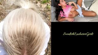 Norwegian Babe TheBelleBunny Sex in the wild & cumshot on big juicy ass