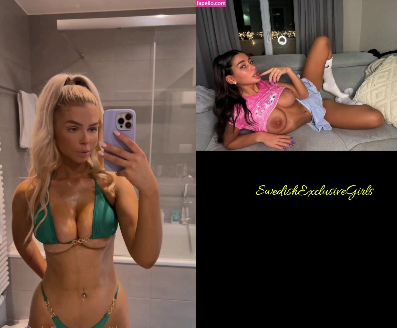 Norwegian Babe TheBelleBunny flashing her big tits in the Mirror & Boob Jiggle