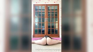 BeachYogaGirl Yoga In Transparent Dress