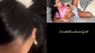 Swedish Babe Nattabaiby Hot Blowjob in sofa