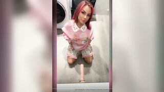 norwegian babe siv nerdal suck and fuck dildo