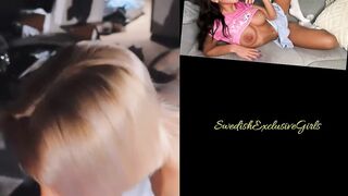 Swedish Tattooed Babe Kattpaow Blowjobs big dick