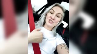 Nasty_Sweden Getting her Pussy Rubbed while in Car