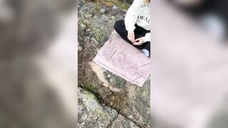 Swedish Couple Blowjob And Masturbating in Public