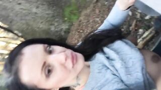 Swedish Slut Annie Sucking Dick And Swallowing Cum in Forest