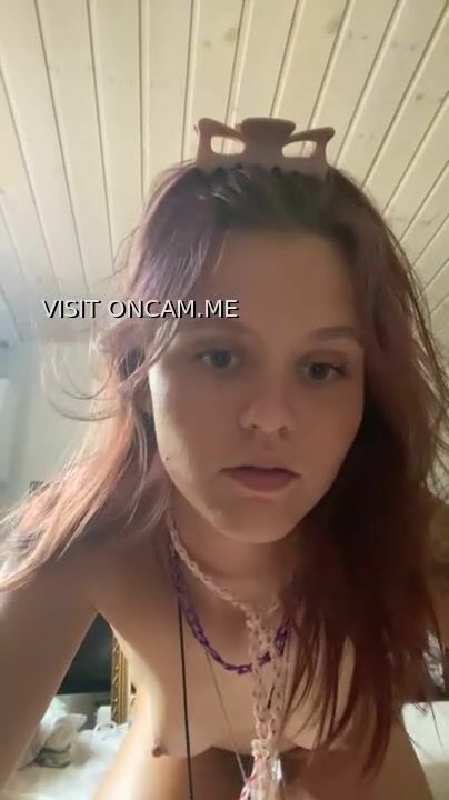 Gorgeous Swedish Girl with Small Tits Masturbating on Webcam