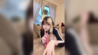 Swedish bunnygirl.ella dildo blowjob