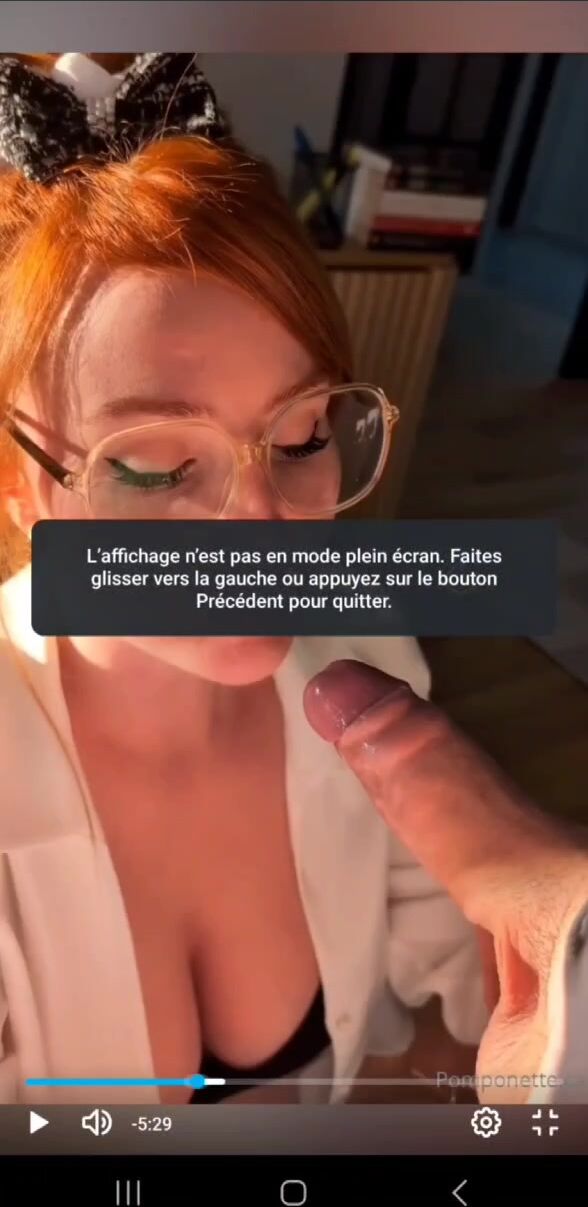 Pomponette Giving Blowjob with Facial Cumshot