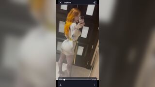 Jenna Lynn Meowri Filming Her Big Ass in Fishnets