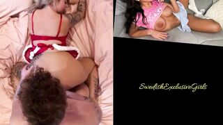Norwegian Milf Rainbow Doggystyle sex in bedroom