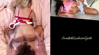 Norwegian Milf Rainbow Doggystyle sex in bedroom