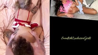 Norwegian Milf Rainbow Doggystyle sex in bedroom