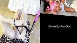 Swedish Tattooed Babe Paulina Alatalo tight pussy masturbation on the floor