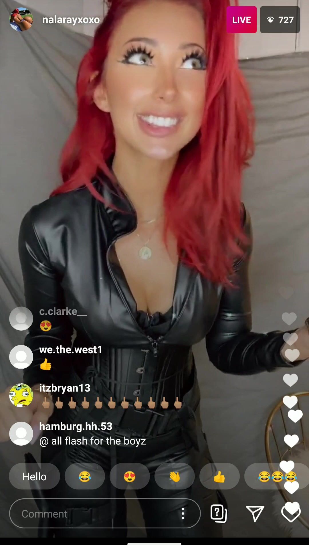 NalaFitness Chatting With Fans in Instagram Livestream
