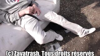 Real French Hotwife Zavatrash Sucking Strangers in Public