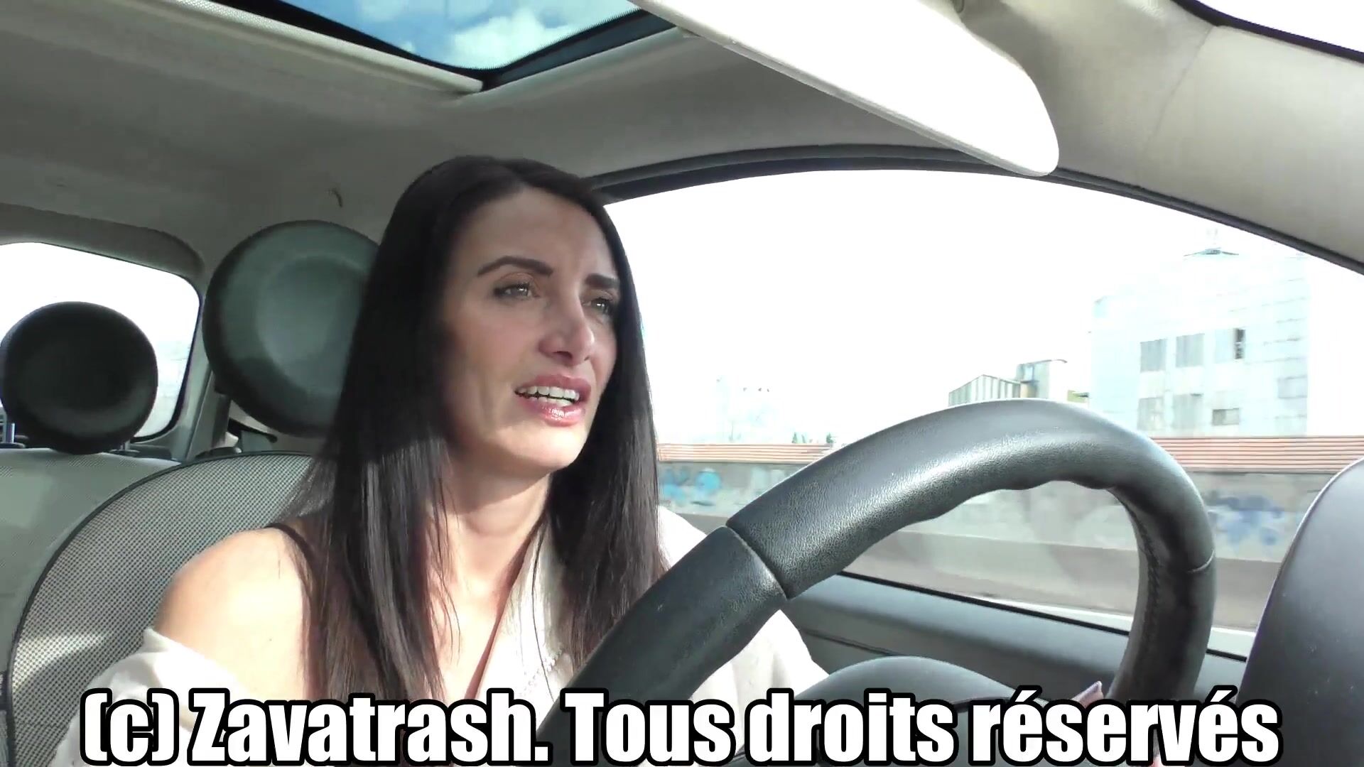 Real French Hotwife Zavatrash Sucking Strangers in Public