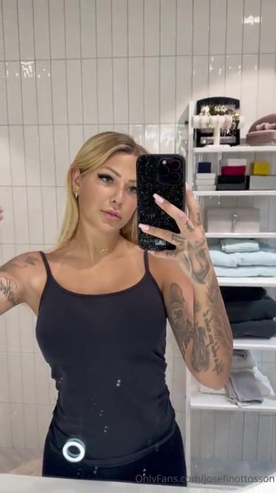 Josefin Ottosson shows her big boobs