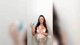 Cora May - Fast JOI Handjob on Big White Dildo