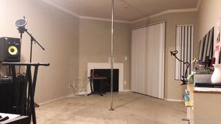 Kagney Linn Karter naked on stripper pole