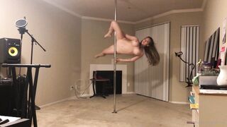 Kagney Linn Karter naked on stripper pole