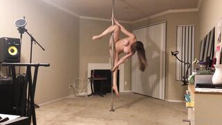 Kagney Linn Karter naked on stripper pole