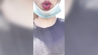 French slut fucking a stranger in a restaurant