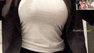 Swedish Babe Matilda flashing her big boobs