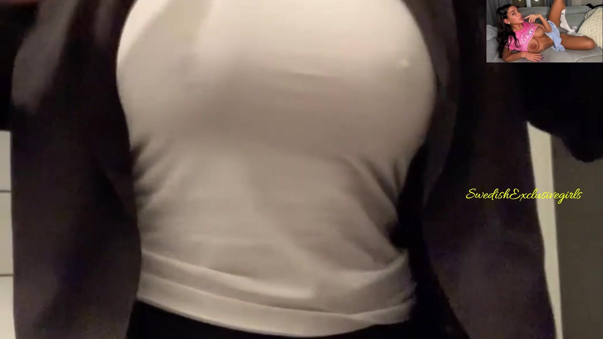 Swedish Babe Matilda flashing her big boobs