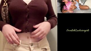 Swedish Babe Matilda flashing her big tits