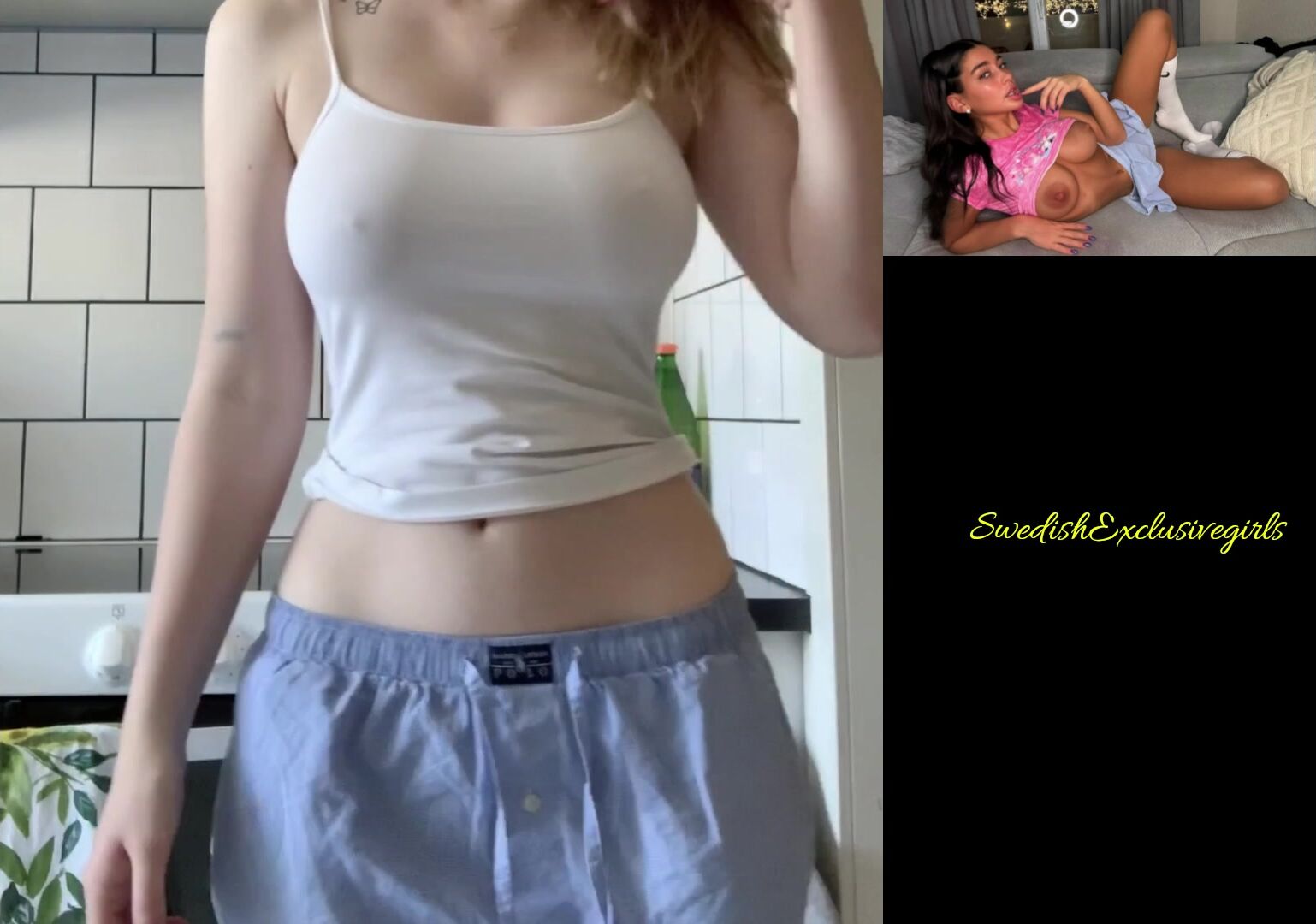 Swedish Babe Matilda shows her big tits fast