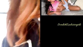 Swedish Cam Girl Stripping outside in the winter & shows her big ass & tight pussy