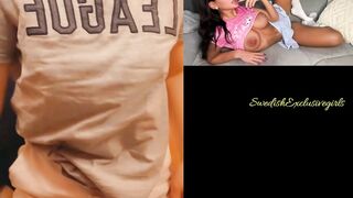 Swedish Babe Tindra Imhauser teasing with her tits