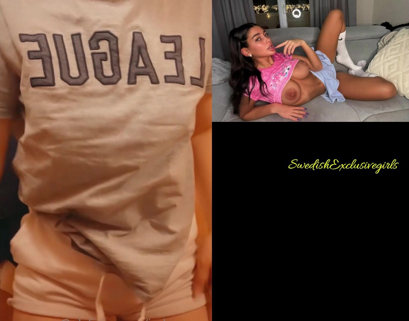 Swedish Babe Tindra Imhauser teasing with her tits