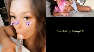 Swedish Babe Tindra Imhauser Filter Blowjob on dildo