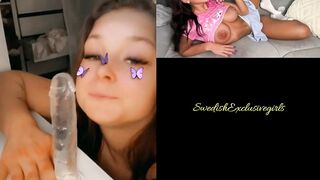 Swedish Babe Tindra Imhauser Filter Blowjob on dildo