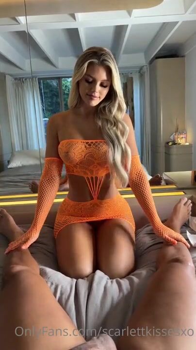 ScarlettKissesXO Getting Fucked Good in Fishnet Lingerie