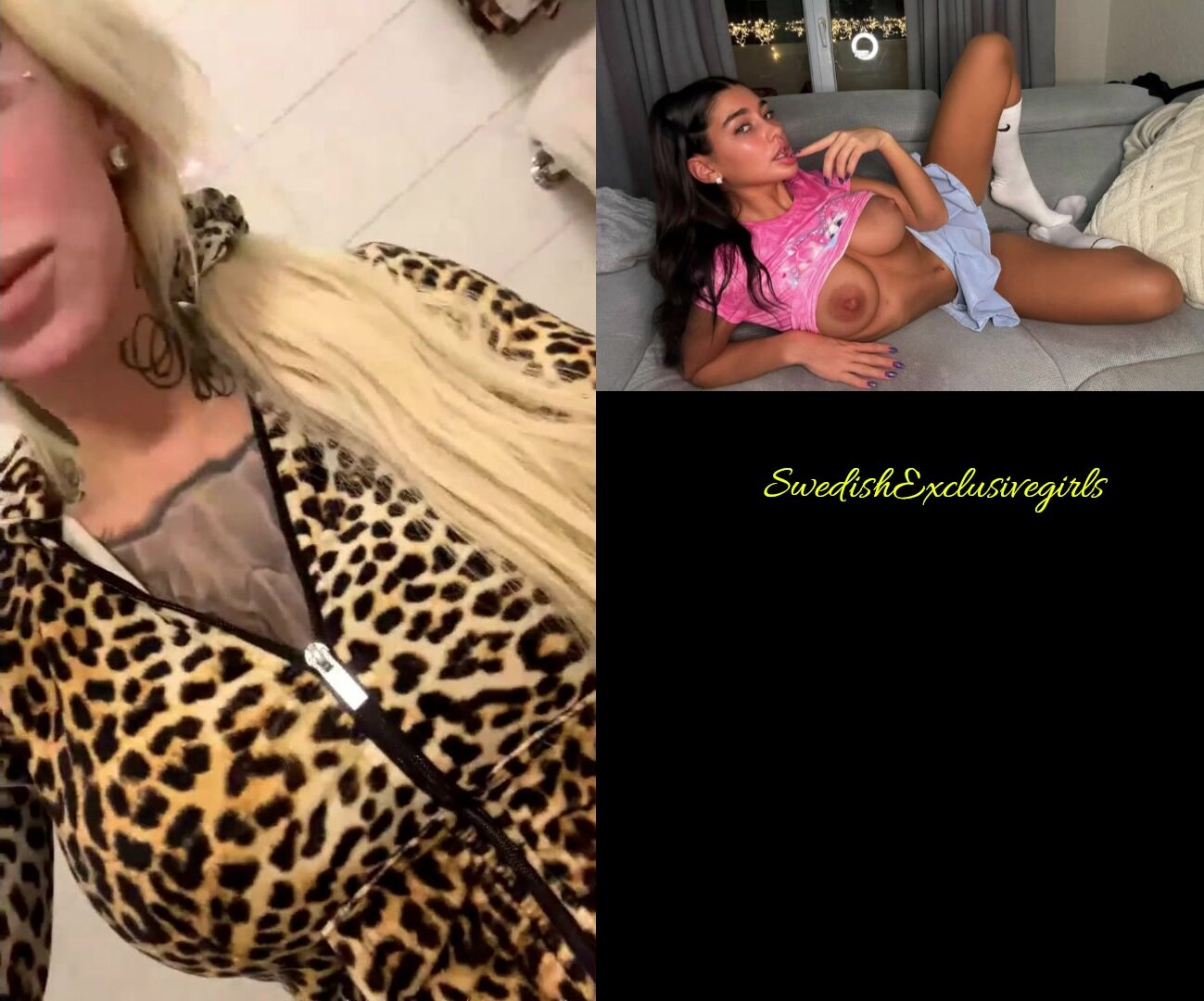 Swedish Tattooed Babe Paulina Alatalo Strips & Shows Her Huge Tits