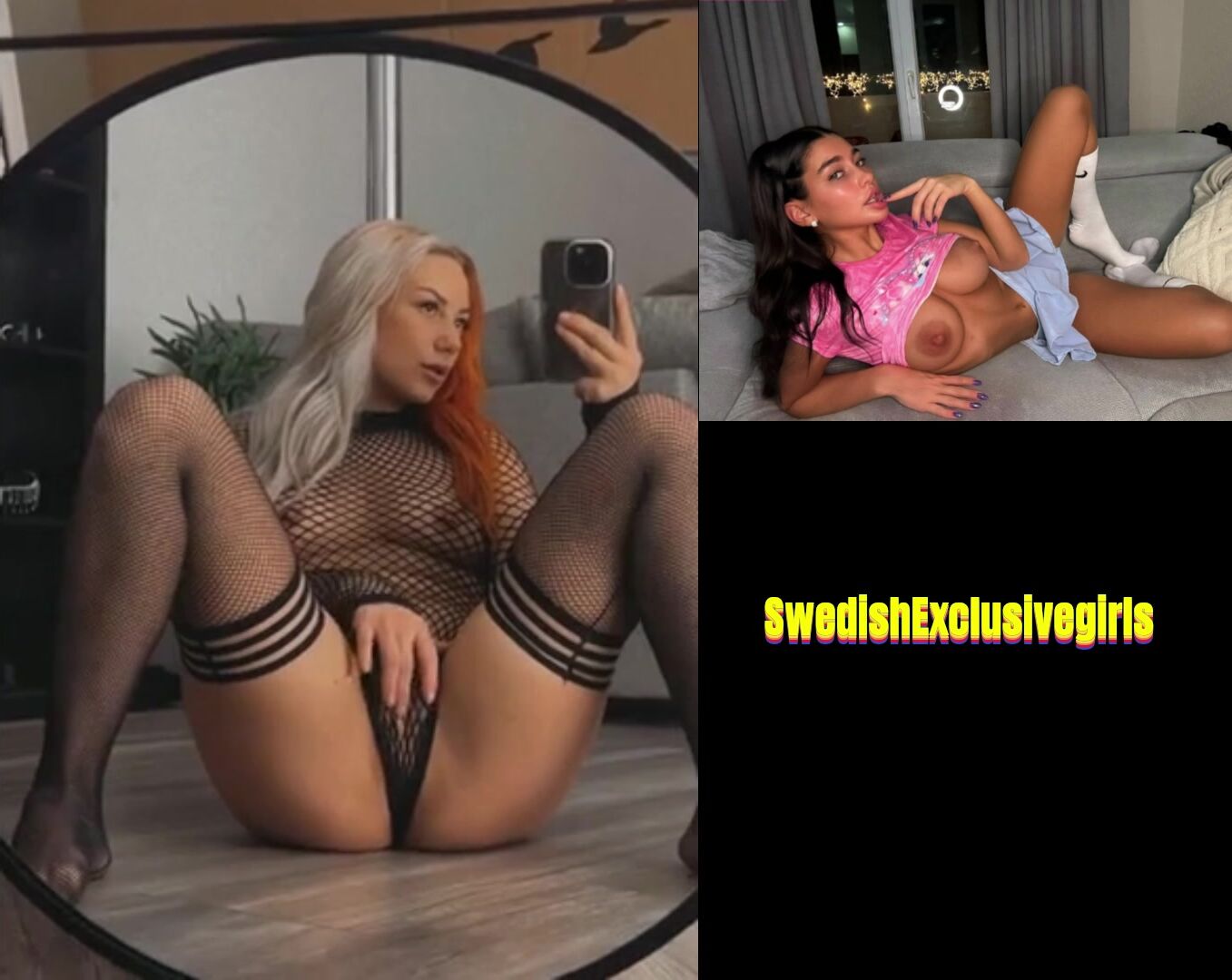 Swedish Babe Jasmine Mirror Pussy Masturbation