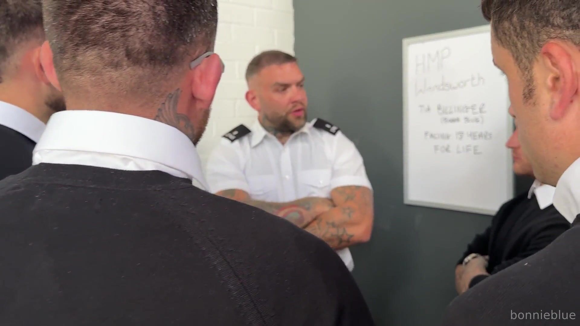 Slutty Bonnie Blue Gets Gangbanged by Prison Guards in Prison