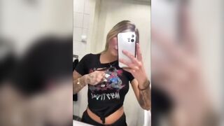 Josefin Ottosson showing 1 of her breast