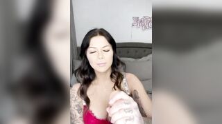 Josefin Ottosson Oils up dildo handjob & suprise facial cumshot