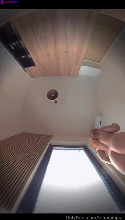 Finnish Ssanipinjaa Doing Naked Squats